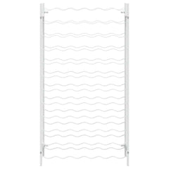 vidaXL Wine Rack for 72 Bottles White Metal 5