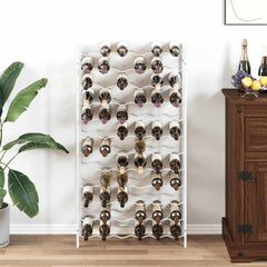 vidaXL Wine Rack for 72 Bottles White Metal 1