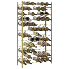vidaXL Wine Rack for 72 Bottles Gold Metal 4