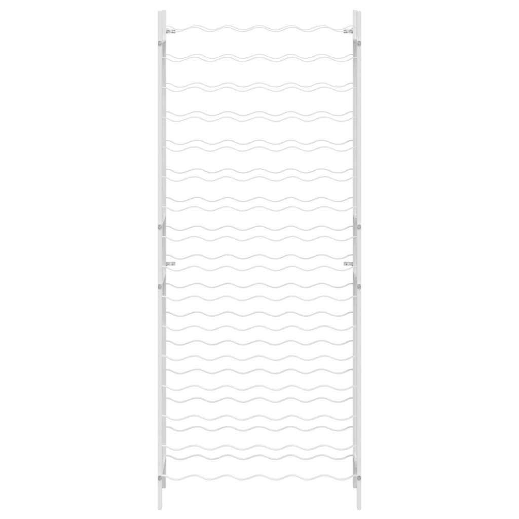 vidaXL Wine Rack for 96 Bottles White Metal 5