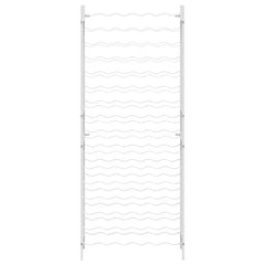 vidaXL Wine Rack for 96 Bottles White Metal 5