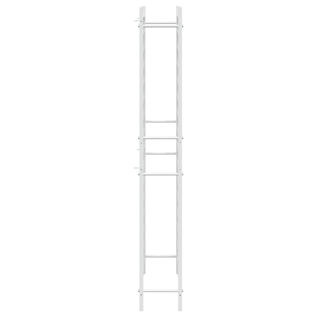vidaXL Wine Rack for 96 Bottles White Metal 6