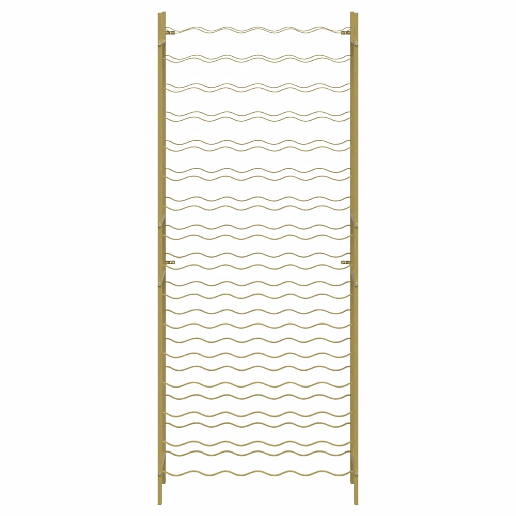 vidaXL Wine Rack for 96 Bottles Gold Metal 5