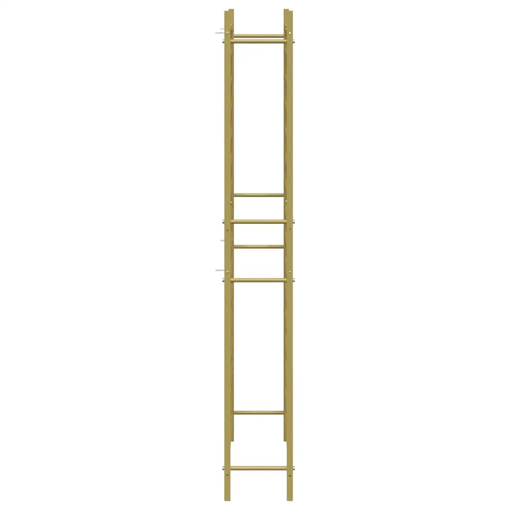 vidaXL Wine Rack for 96 Bottles Gold Metal 6