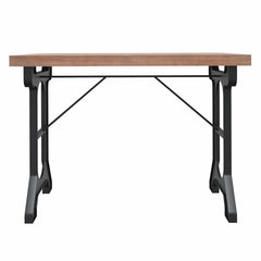 vidaXL Dining Table 110x65x82 cm Solid Wood Fir and Iron 3