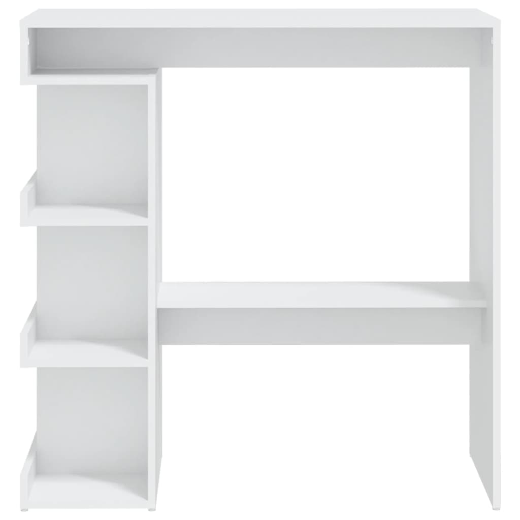 vidaXL Bar Table with Storage Rack White 100x50x101.5 cm Engineered Wood 5