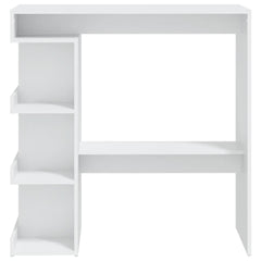 vidaXL Bar Table with Storage Rack White 100x50x101.5 cm Engineered Wood 5