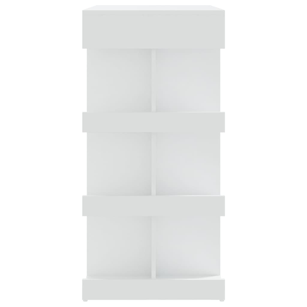vidaXL Bar Table with Storage Rack White 100x50x101.5 cm Engineered Wood 6