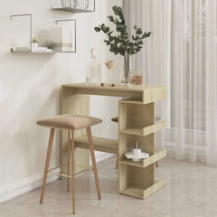 vidaXL Bar Table with Storage Rack Sonoma Oak 100x50x101.5 cm Engineered Wood 3