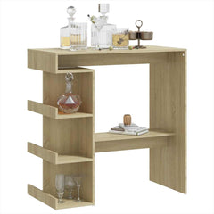 vidaXL Bar Table with Storage Rack Sonoma Oak 100x50x101.5 cm Engineered Wood 4
