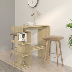 vidaXL Bar Table with Storage Rack Sonoma Oak 100x50x101.5 cm Engineered Wood 1