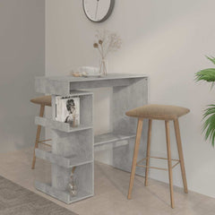 vidaXL Bar Table with Storage Rack Concrete Grey 100x50x101.5cm Engineered Wood 1