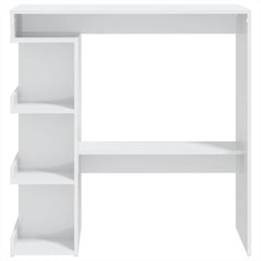 vidaXL Bar Table with Storage Rack High Gloss White 100x50x101.5 cm 5