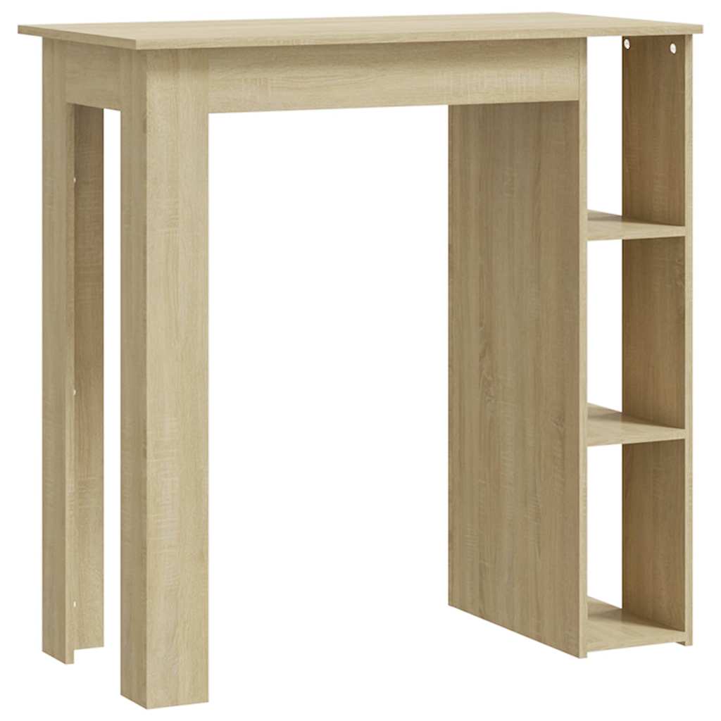 vidaXL Bar Table with Shelf Sonoma Oak 102x50x103.5 cm Engineered Wood 2