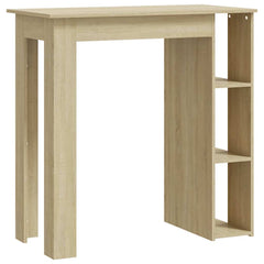 vidaXL Bar Table with Shelf Sonoma Oak 102x50x103.5 cm Engineered Wood 2
