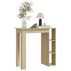 vidaXL Bar Table with Shelf Sonoma Oak 102x50x103.5 cm Engineered Wood 5