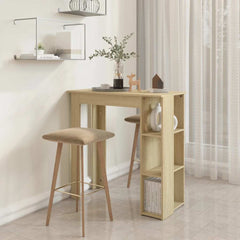vidaXL Bar Table with Shelf Sonoma Oak 102x50x103.5 cm Engineered Wood 6