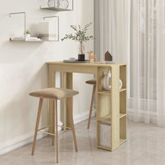 Bar Table with Shelf Engineered Wood