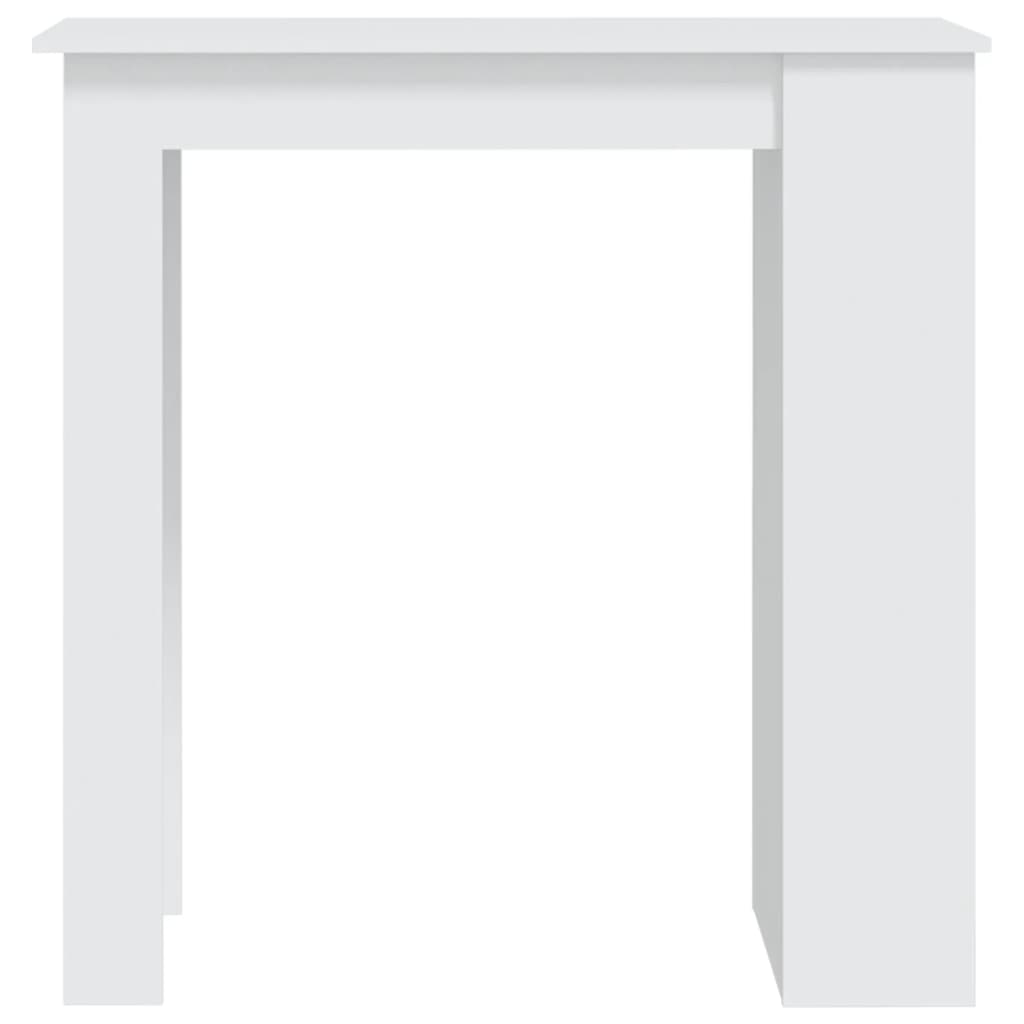 vidaXL Bar Table with Storage Rack White 102x50x103.5 cm Engineered Wood 5