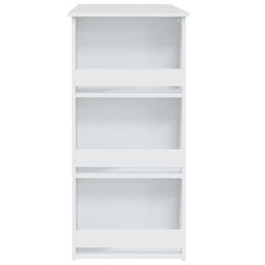 vidaXL Bar Table with Storage Rack White 102x50x103.5 cm Engineered Wood 6