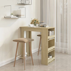 vidaXL Bar Table with Storage Rack Sonoma Oak 102x50x103.5cm Engineered Wood 1