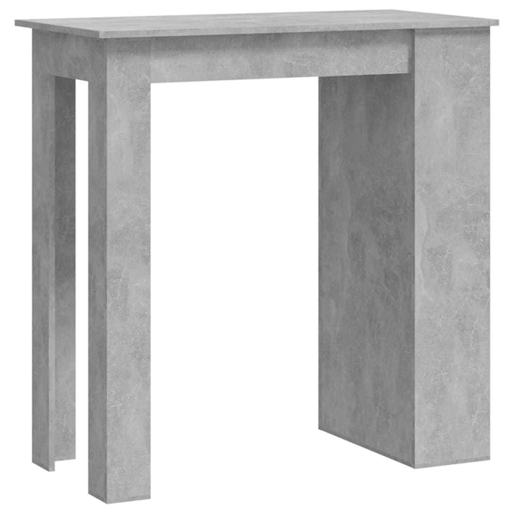 vidaXL Bar Table with Storage Rack Concrete Grey 102x50x103.5 cm 2