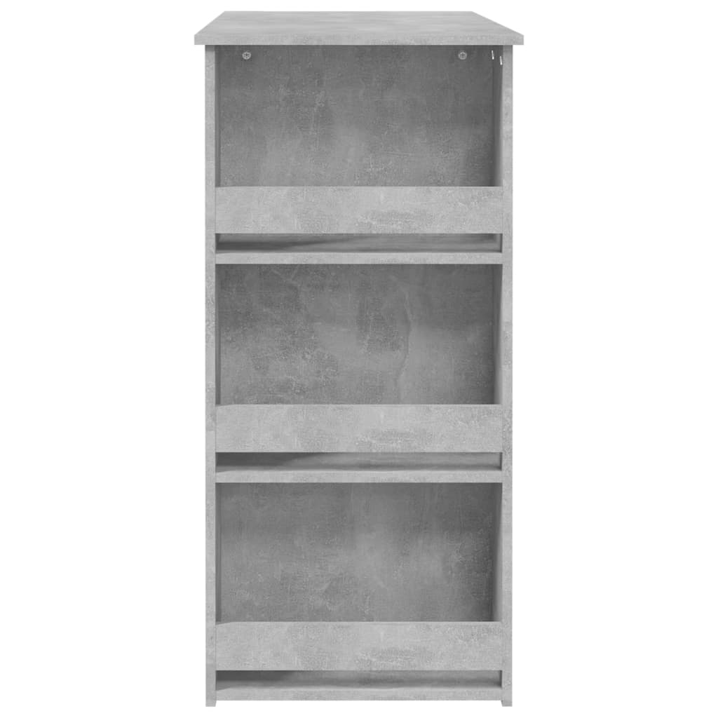 vidaXL Bar Table with Storage Rack Concrete Grey 102x50x103.5 cm 6