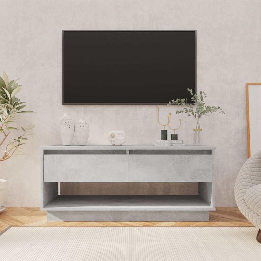 TV Cabinet Engineered Wood in Concrete Grey