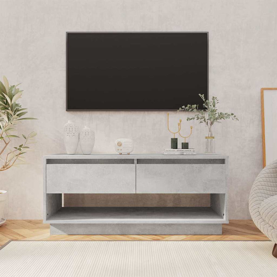 vidaXL TV Cabinet Concrete Grey 102x41x44 cm Engineered Wood 1