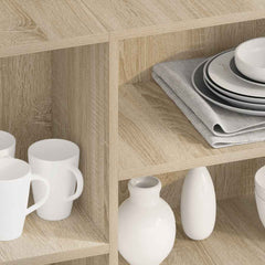 vidaXL Sideboard | Sonoma oak | Engineered wood | 120 x 30 x 75 cm | Sideboard 3