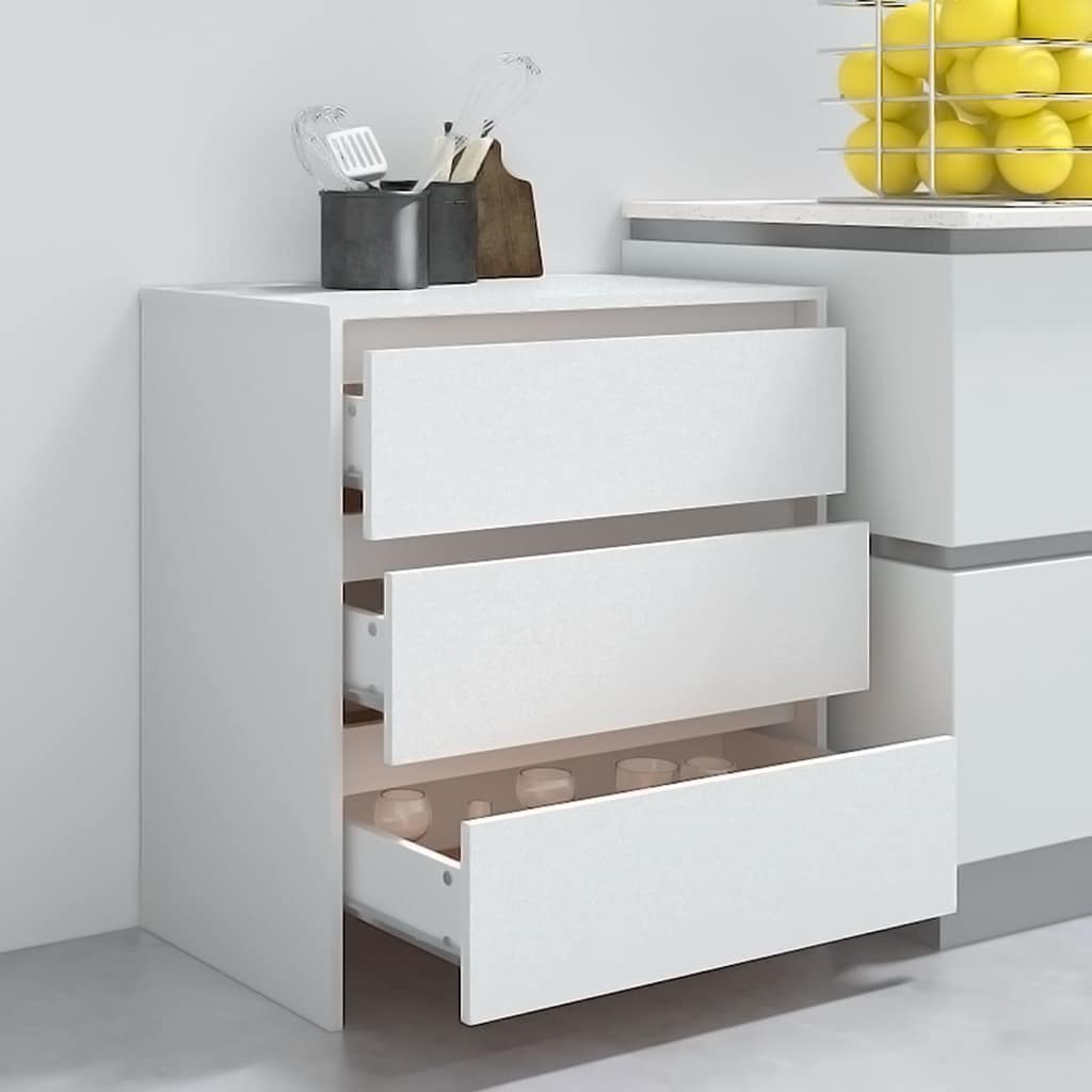 Sideboard 70x41x75 cm Engineered Wood White
