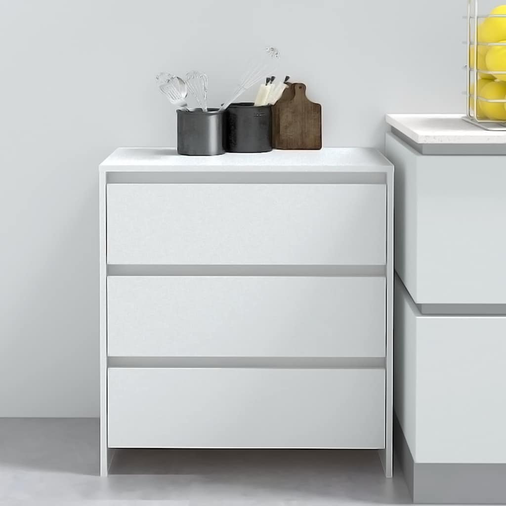 Sideboard 70x41x75 cm Engineered Wood White
