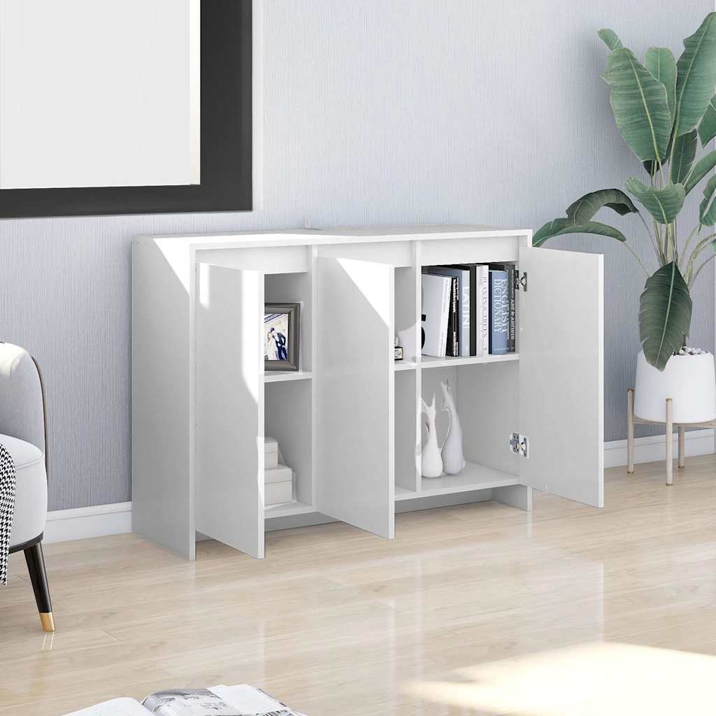 Sideboard 102x33x75 cm Engineered Wood White