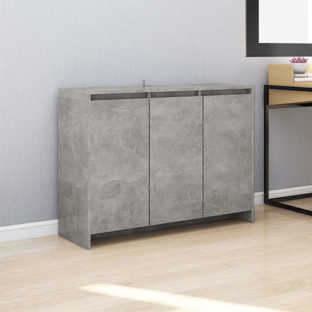 Sideboard 102x33x75 cm Engineered Wood Concrete grey
