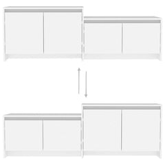 vidaXL TV Cabinet | White | Engineered wood | 146.5 x 35 x 50 cm | TV Cabinet 5
