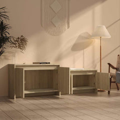 vidaXL TV Cabinet Sonoma Oak 146.5x35x50 cm Engineered Wood 3