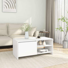 vidaXL Coffee Table | White | Engineered wood | Medium | Coffee Table 1