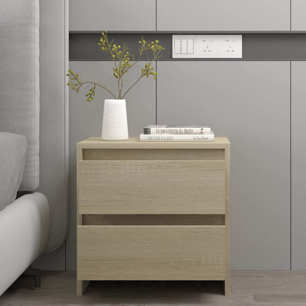 vidaXL Bedside Cabinet | Sonoma Oak | Engineered Wood | Compact 1