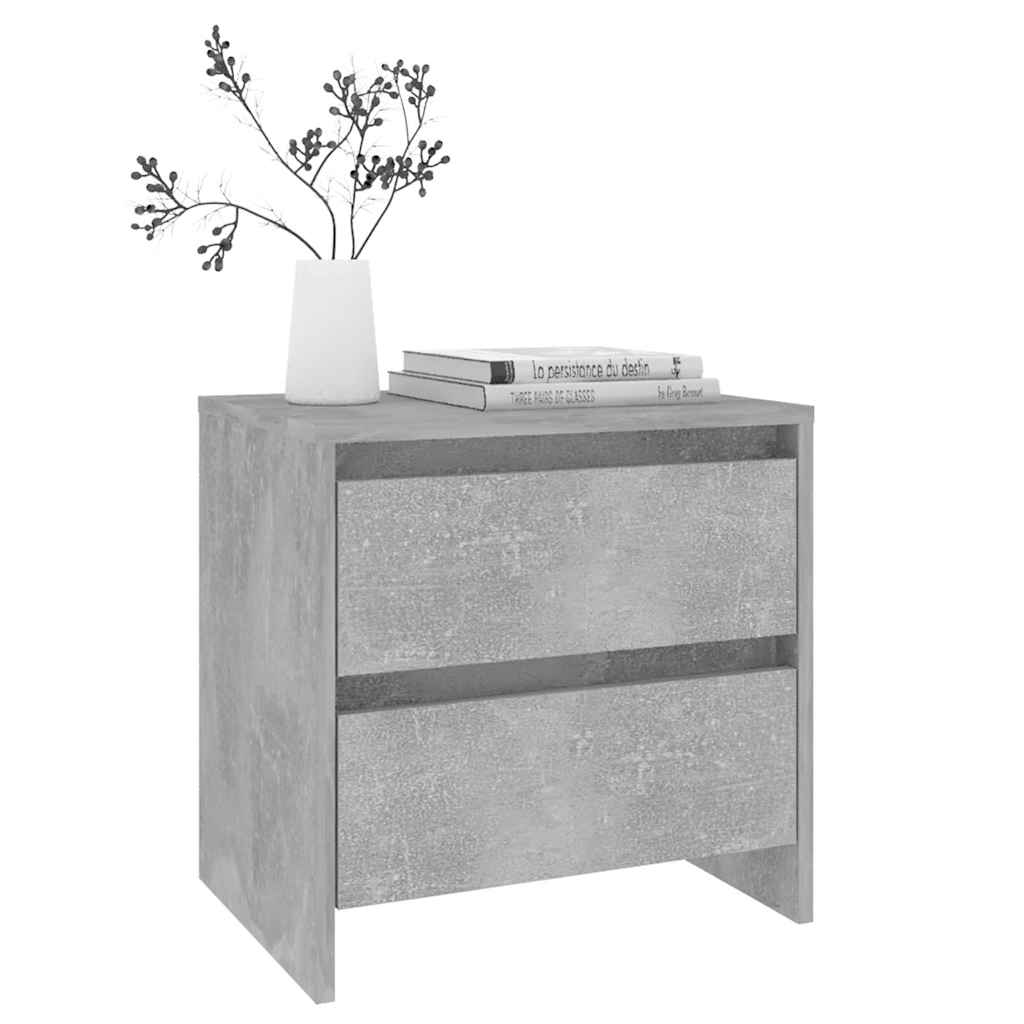 vidaXL Bedside Cabinet | Concrete grey | Engineered wood | Small 6