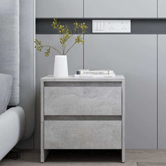 vidaXL Bedside Cabinet | Concrete grey | Engineered wood | Small 1