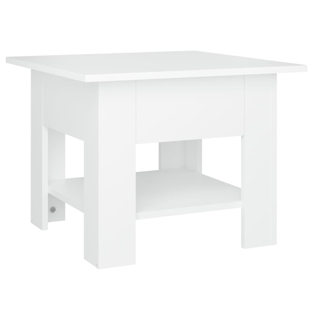 810262 vidaXL Coffee Table White 55x55x42 cm Engineered Wood 2