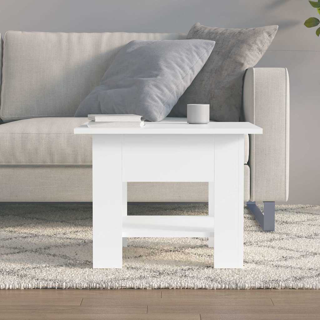 810262 vidaXL Coffee Table White 55x55x42 cm Engineered Wood 3