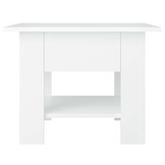 810262 vidaXL Coffee Table White 55x55x42 cm Engineered Wood 4