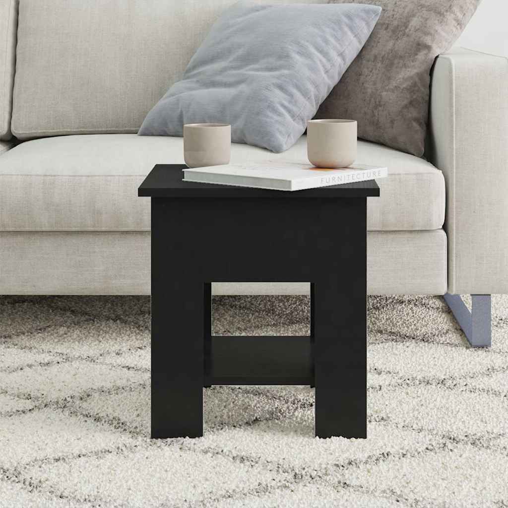 vidaXL Coffee Table Black 40x40x42 cm Engineered Wood 3