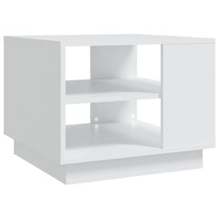 810289 vidaXL Coffee Table White 55x55x43 cm Engineered Wood 2