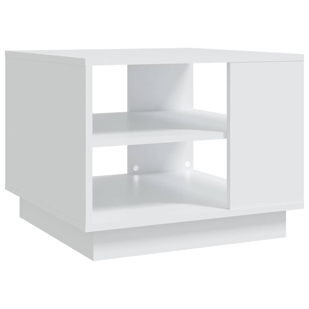Coffee Table Engineered Wood Depth 55 cm Width 55 cm White 43 cm