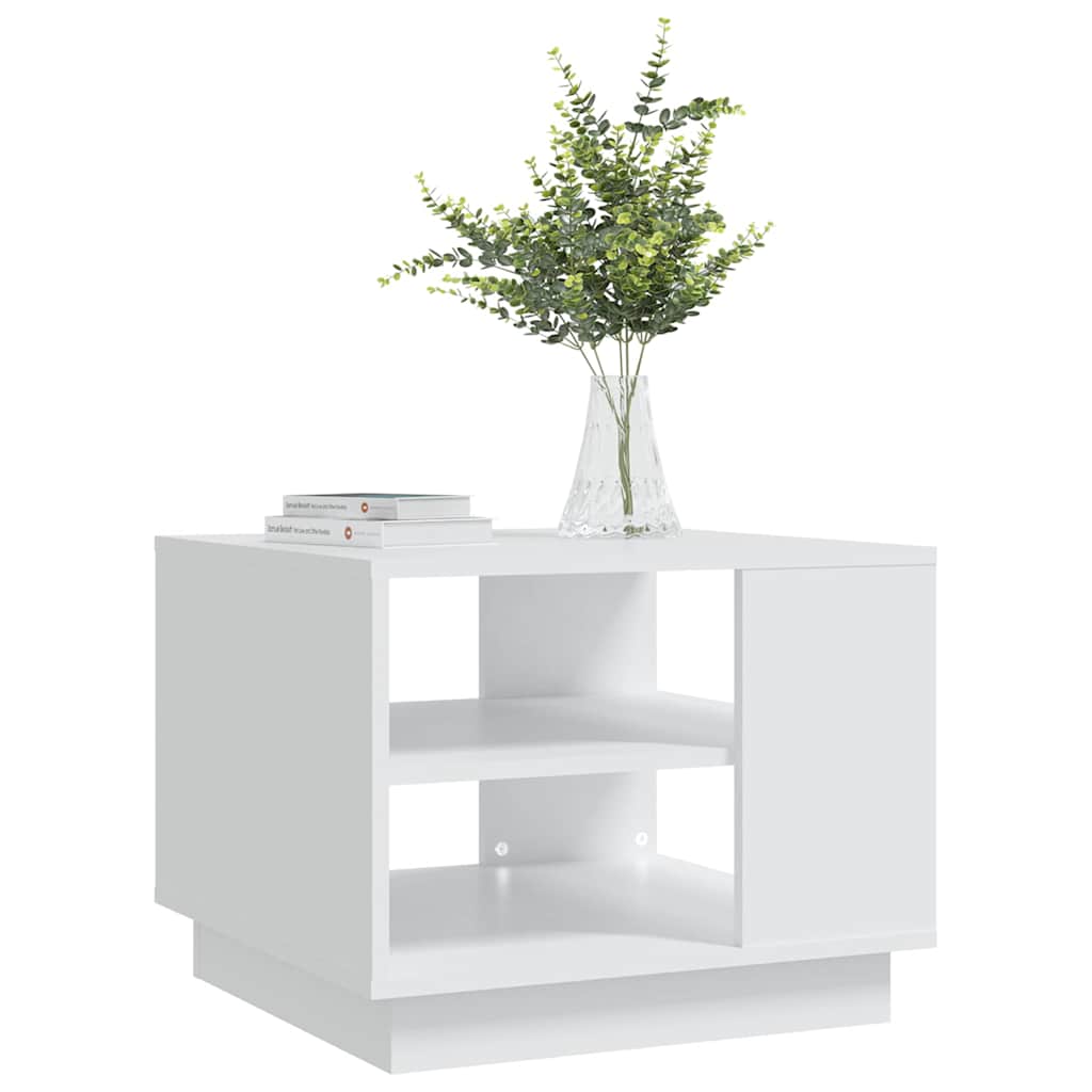 Coffee Table Engineered Wood Depth 55 cm Width 55 cm White 43 cm
