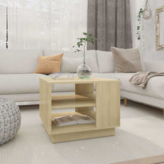 vidaXL Coffee Table Sonoma Oak 55x55x43 cm Engineered Wood 1
