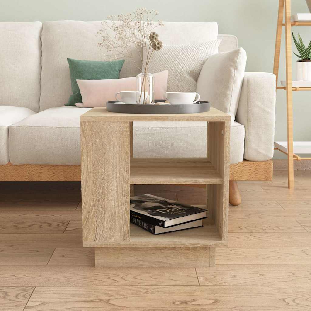 vidaXL Coffee Table Sonoma Oak 40x40x43 cm Engineered Wood 3