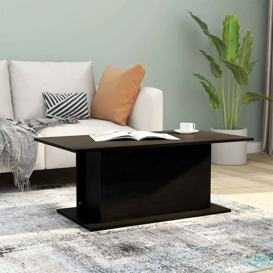 810308 vidaXL Coffee Table Black 102x55,5x40 cm Engineered Wood 1